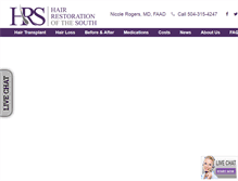 Tablet Screenshot of hairrestorationofthesouth.com